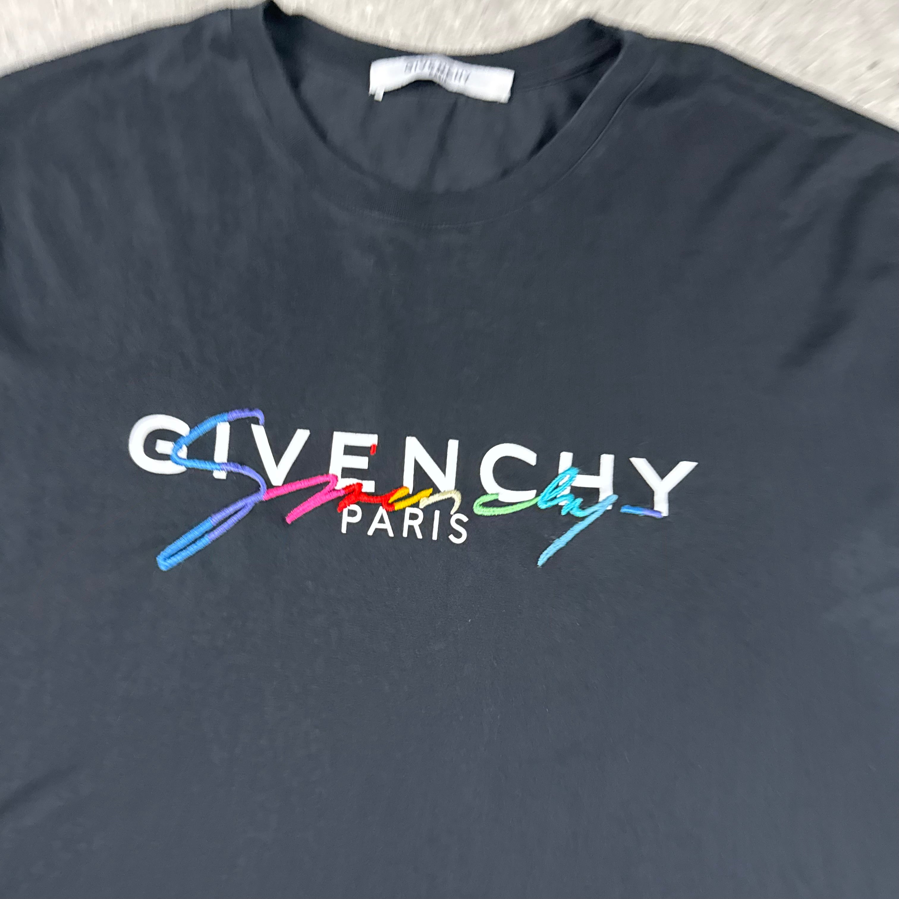 GIVENCHY PARIS T-SHIRT BLACK - (L)