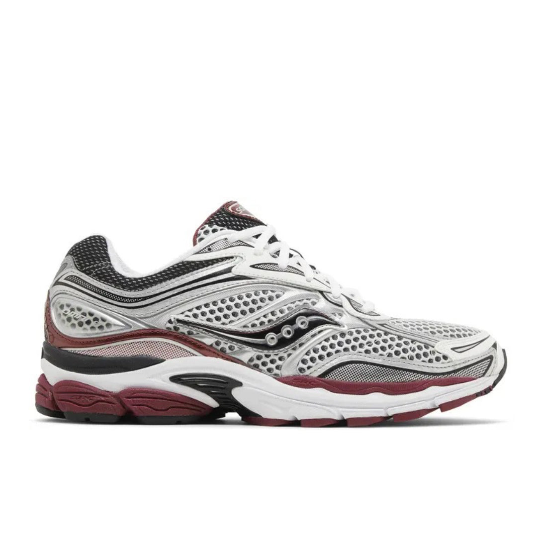 SAUCONY OMNI PRO GRID 9 - SILVER/DARK RED