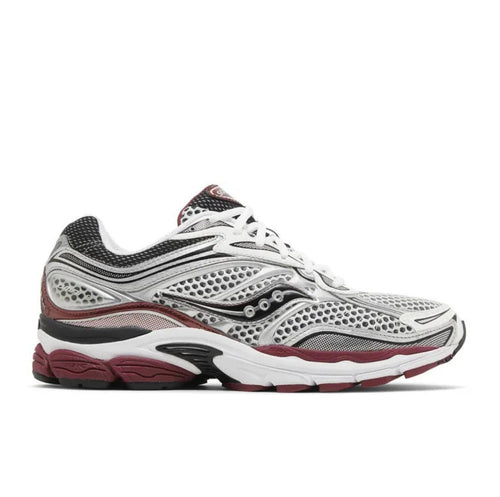SAUCONY OMNI PRO GRID 9 - SILVER/DARK RED
