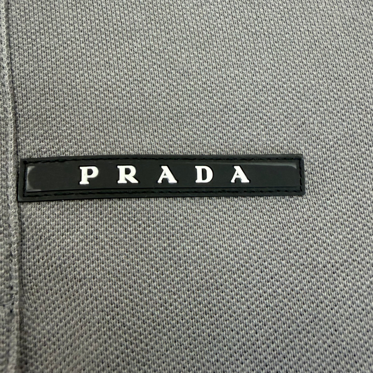 PRADA POLO T-SHIRT GREY - (M)