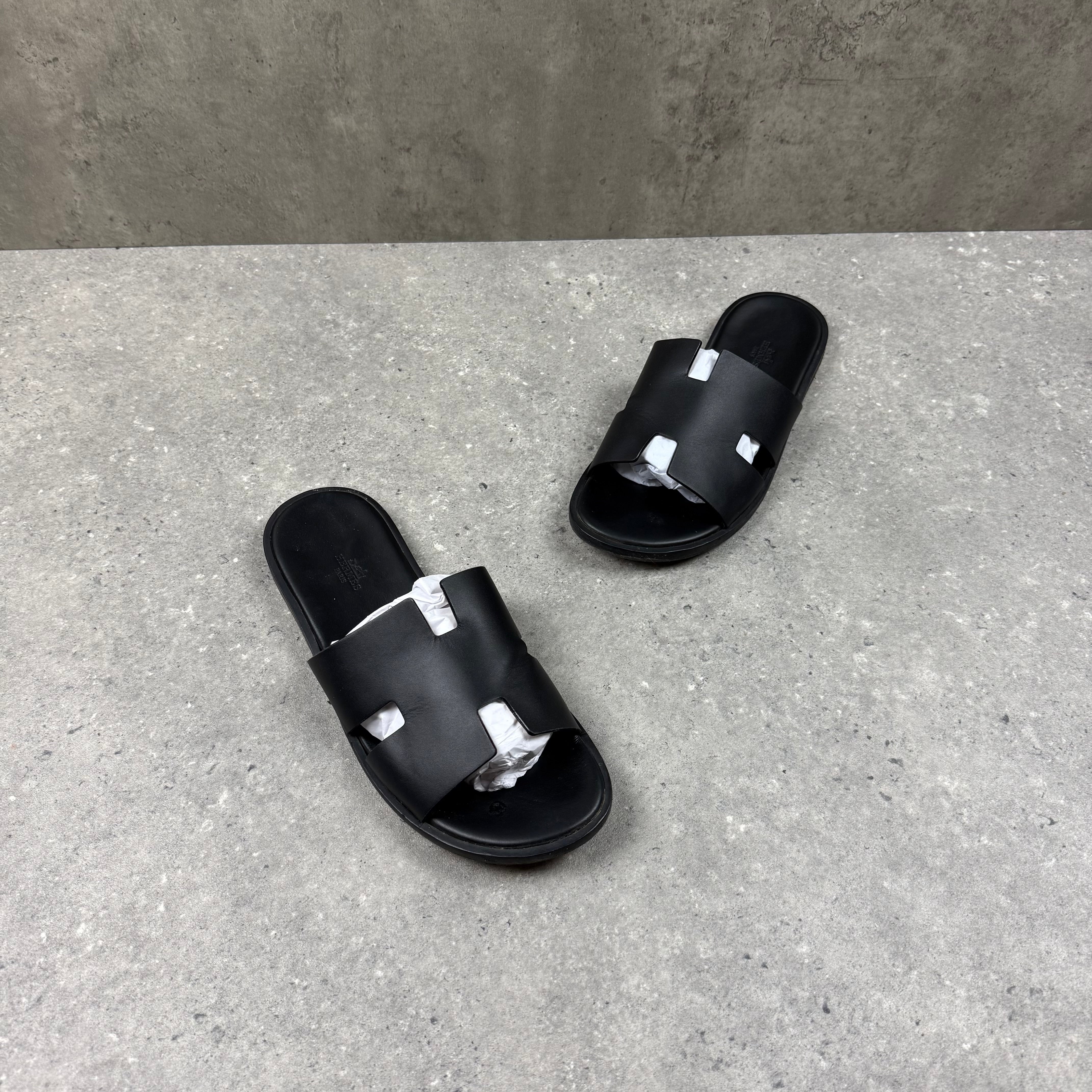 HERMES IZMIR SANDALS BLACK  - (EU43 / UK9)