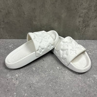 LOUIS VUITTON WATERFRONT MULES SLIDERS WHITE - EU40 (FITS UK 7.5)
