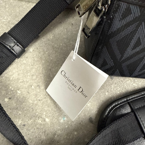 DIOR DIAMOND MESSENGER BAG - BLACK