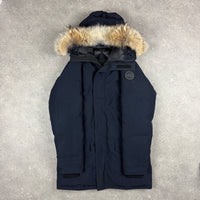 CANADA GOOSE LANGFORD PARKA NAVY BLACK BADGE- (M)