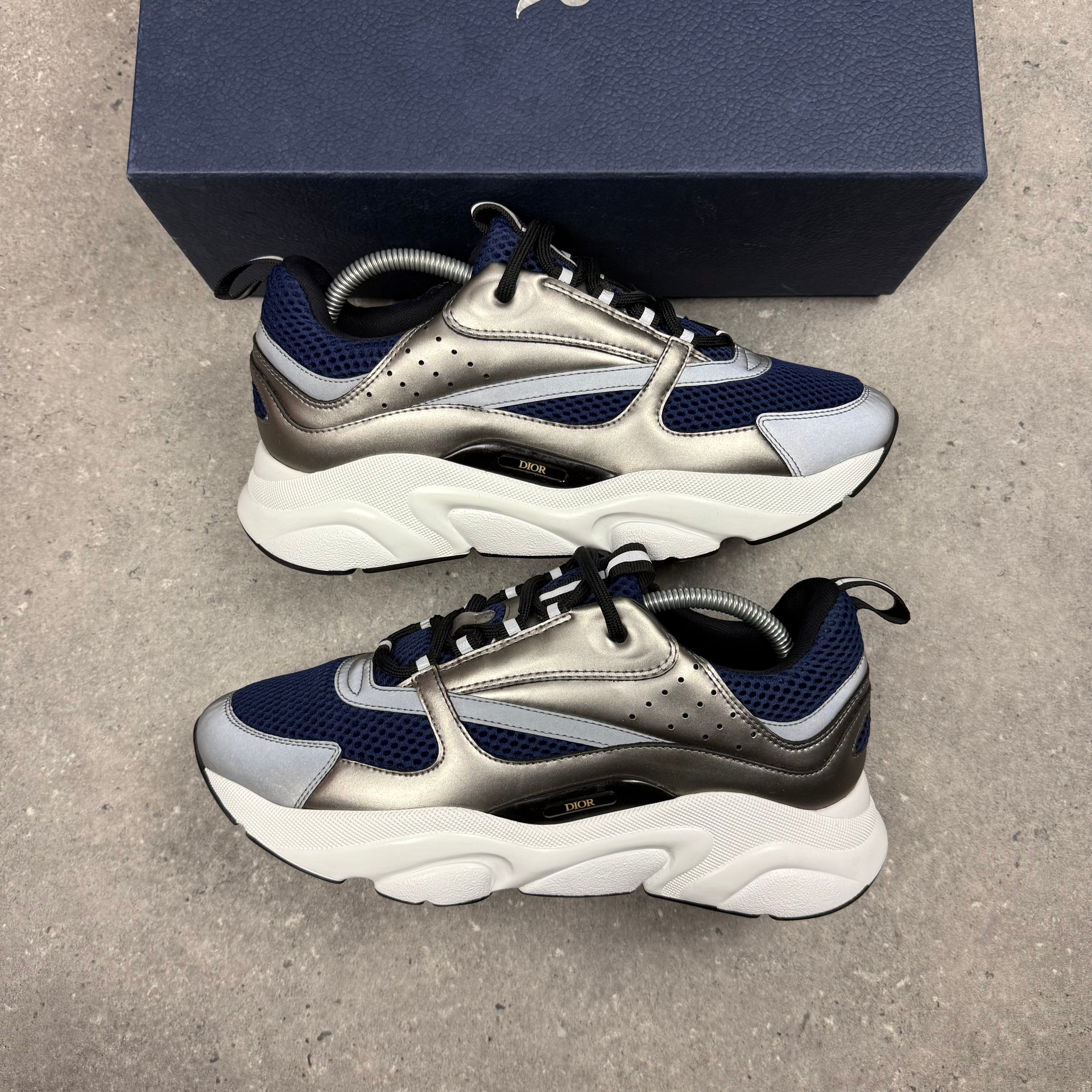 DIOR B22 NAVY/SILVER - (EU42 / UK8)