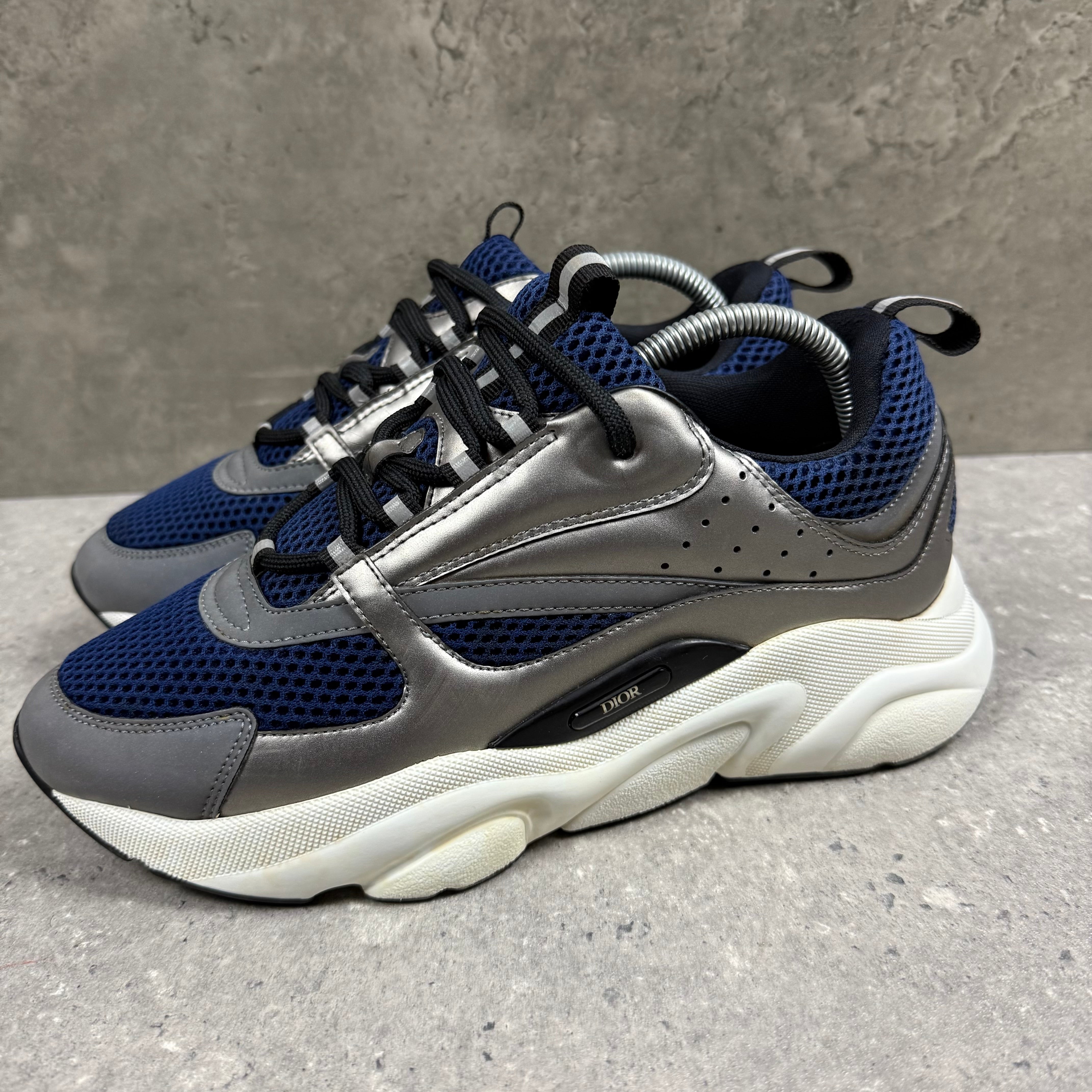 DIOR B22 NAVY / SILVER - (EU41.5 / UK 7.5)