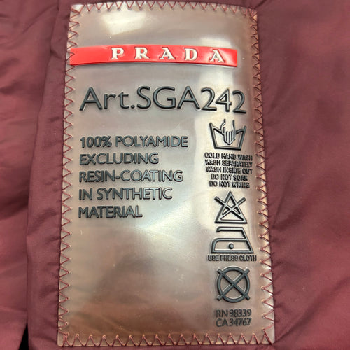 PRADA  NYLON JACKET RED - (S)
