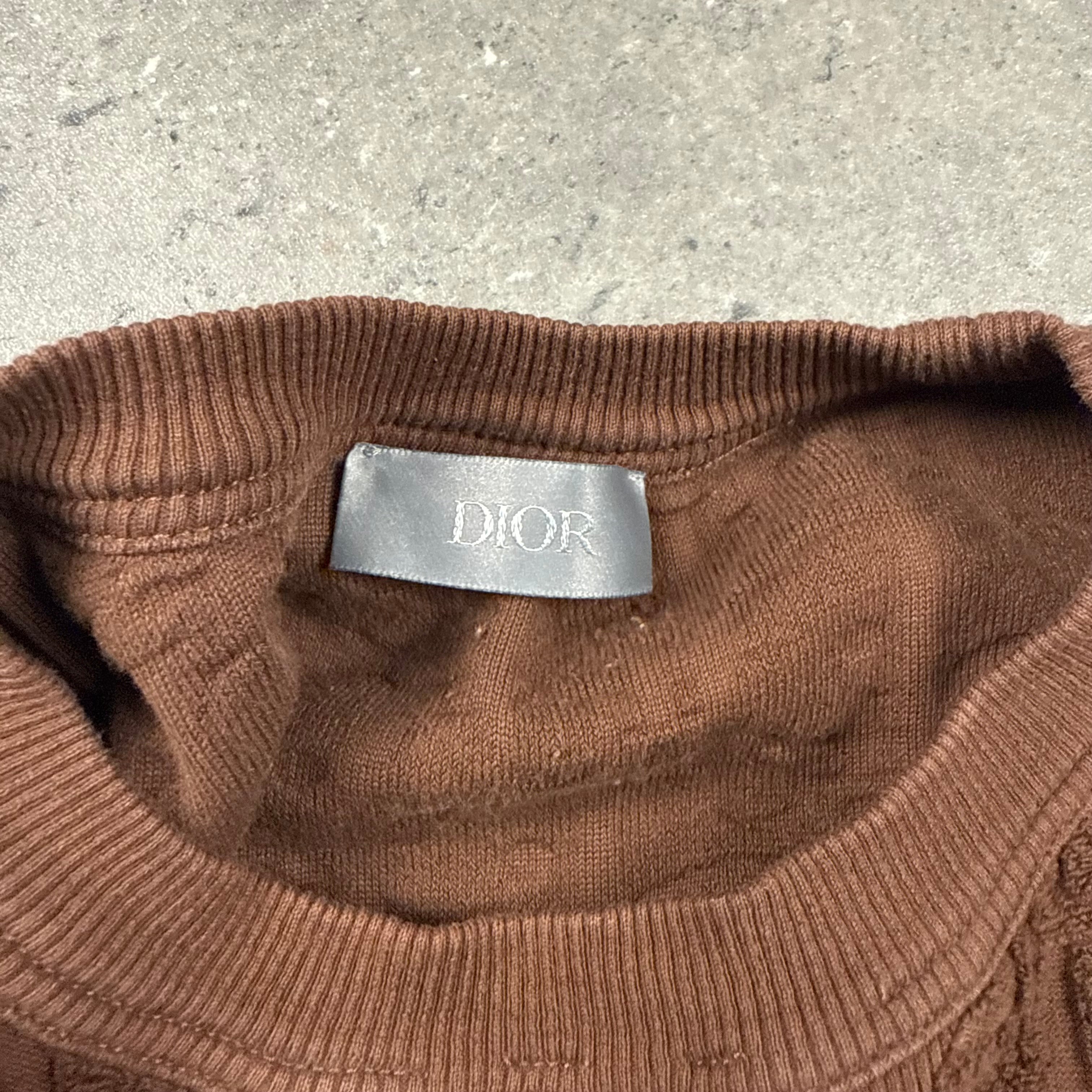DIOR BROWN TOWEL T-SHIRT - (S)