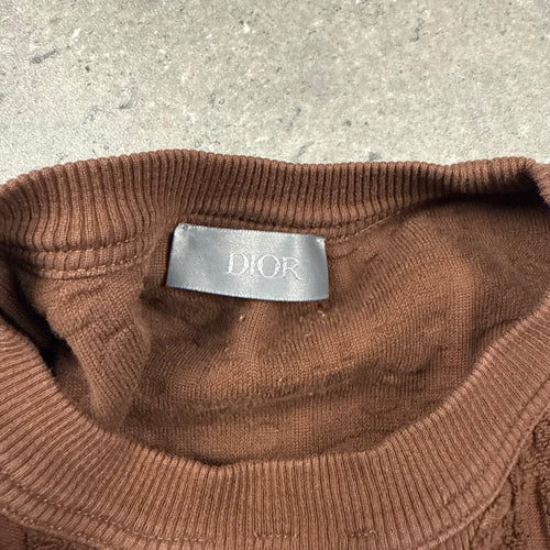 DIOR BROWN TOWEL T-SHIRT - (S)