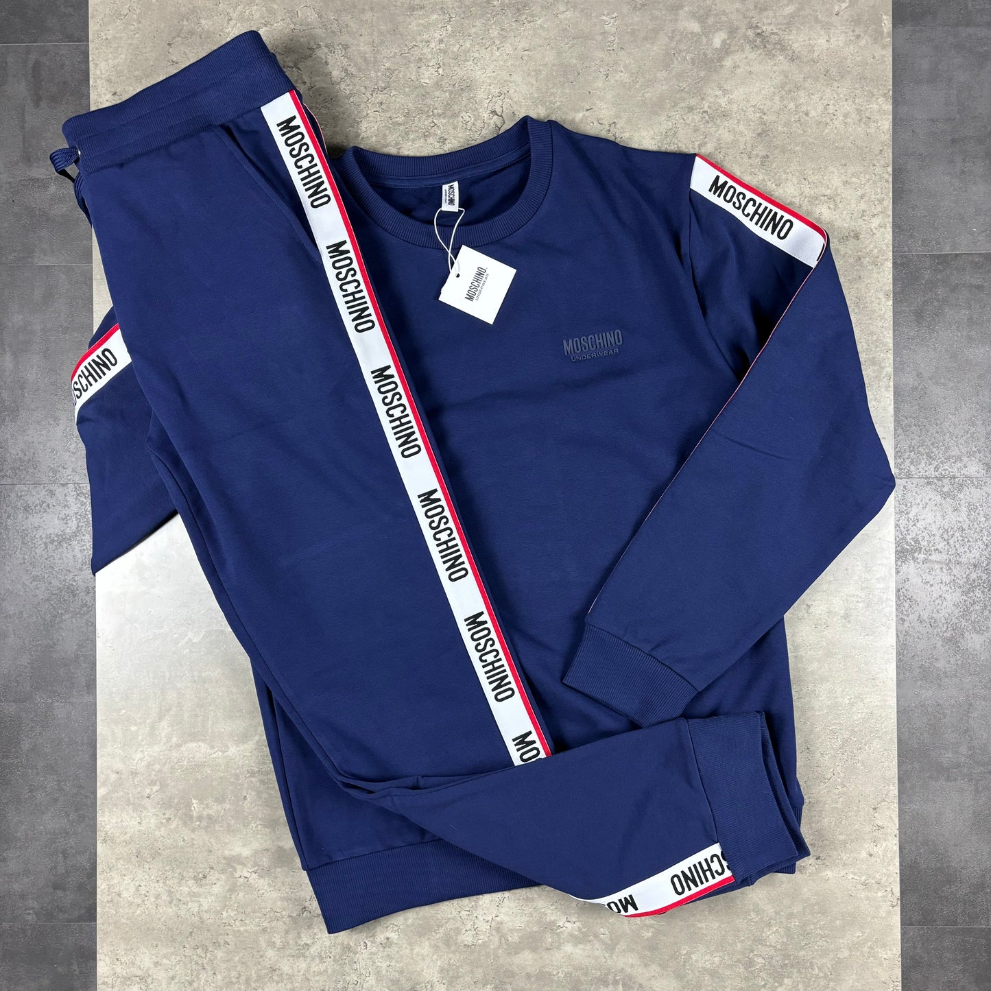 MOSCHINO TAPE FULL TRACKSUIT - NAVY