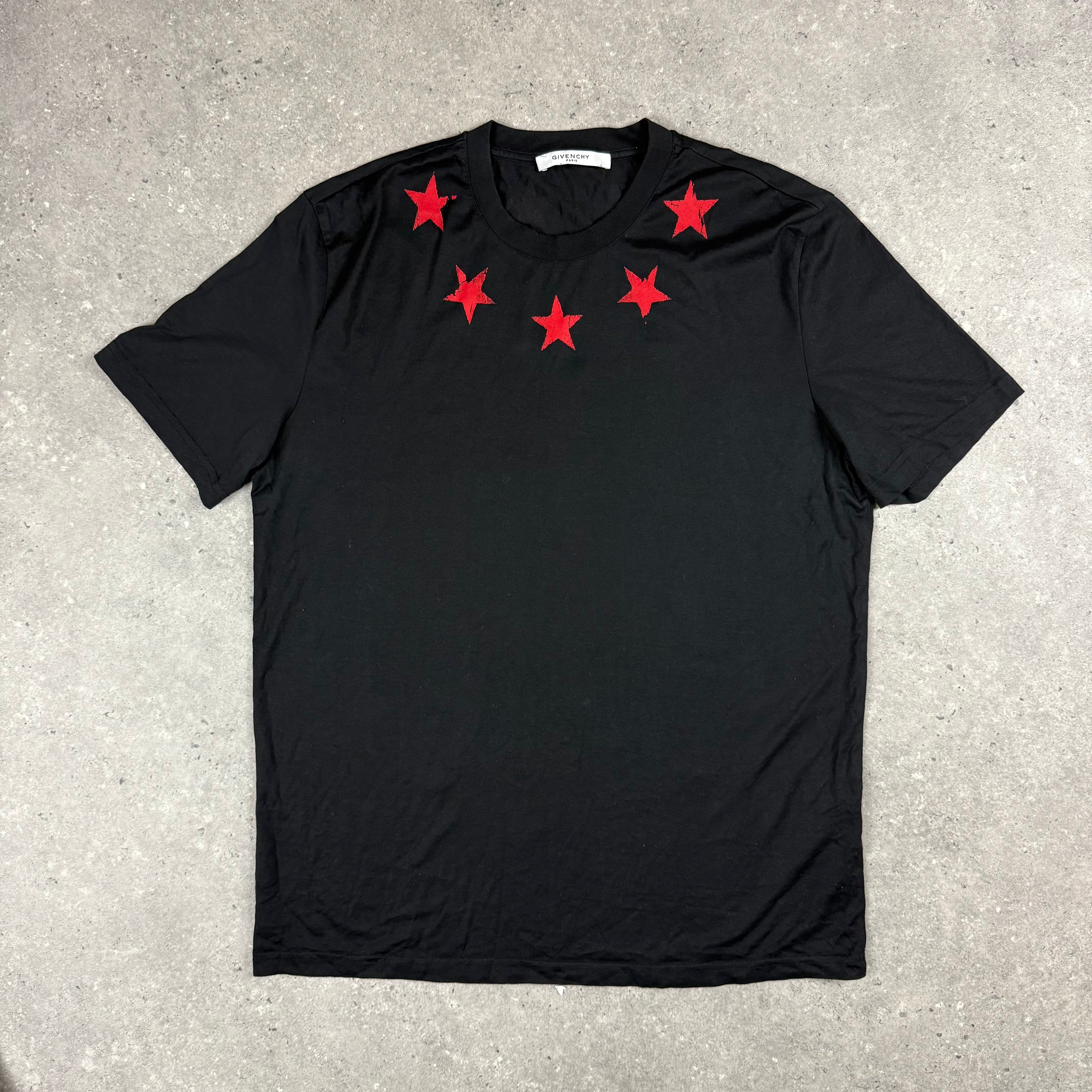 GIVENCHY STARS T-SHIRT BLACK - XL (FITS L)
