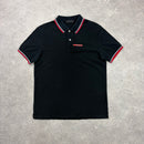 PRADA POLO T-SHIRT BLACK - (M)