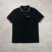 PRADA POLO T-SHIRT BLACK - (M)