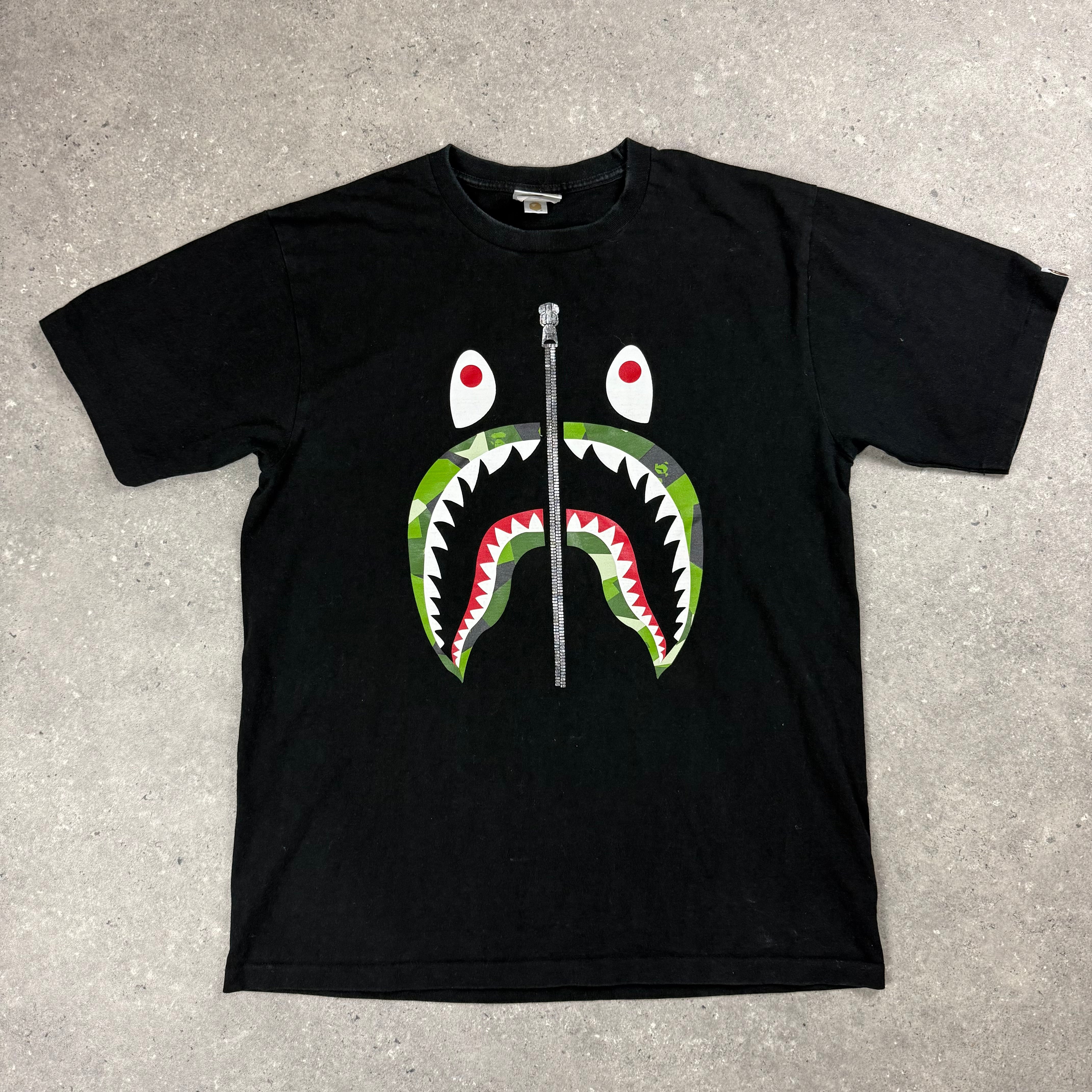 BAPE T-SHIRT BLACK - L (FITS S/M)