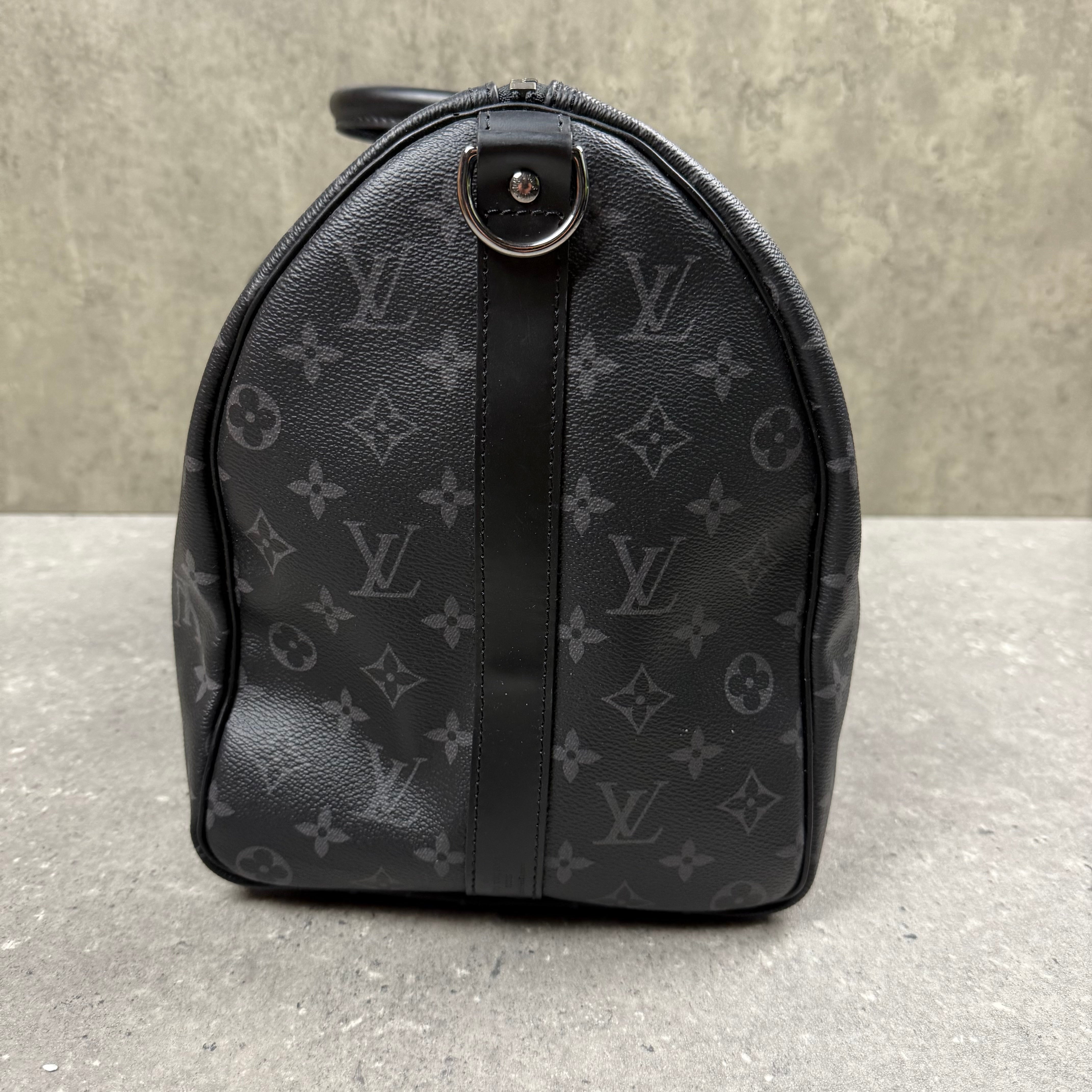 LOUIS VUITTON KEEPALL 45 DUFFLE BAG - BLACK ECLIPSE