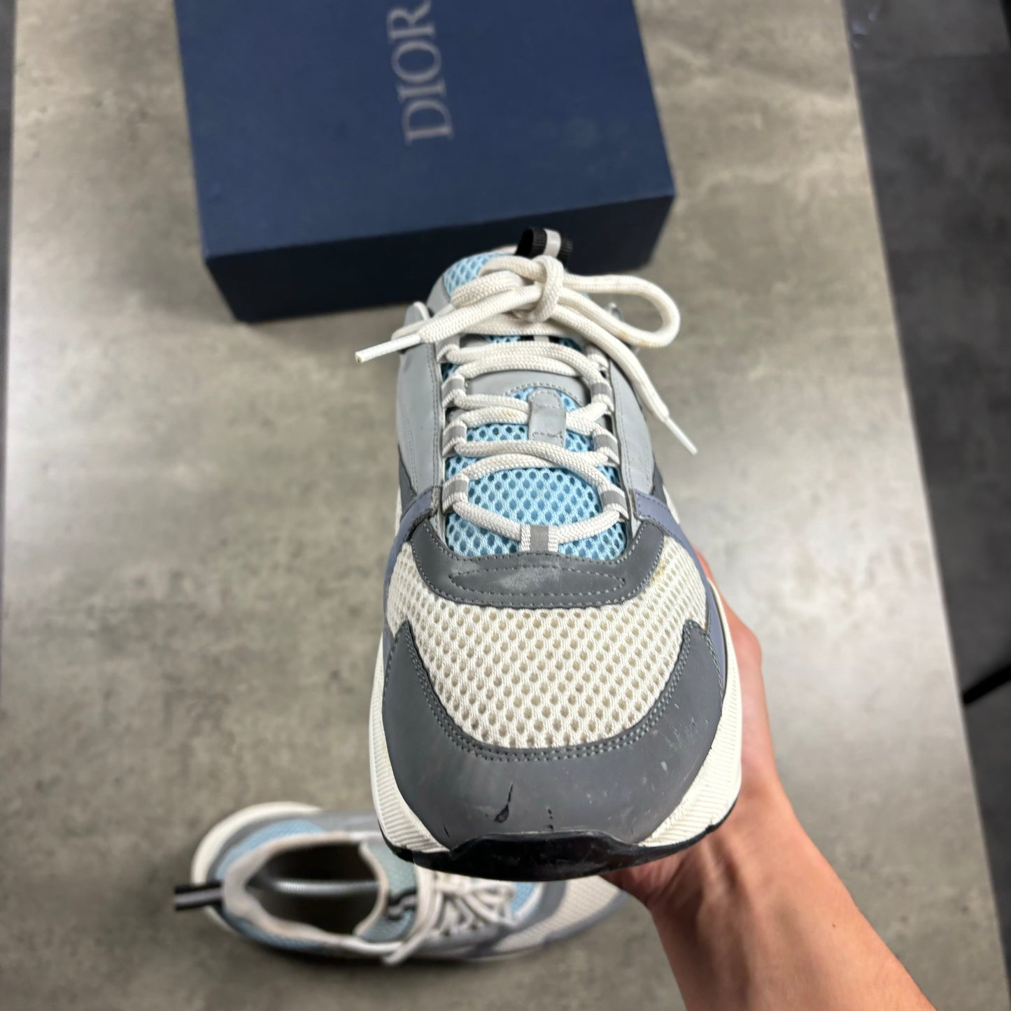 DIOR B22 TRAINERS - BABY BLUE (FITS 11)