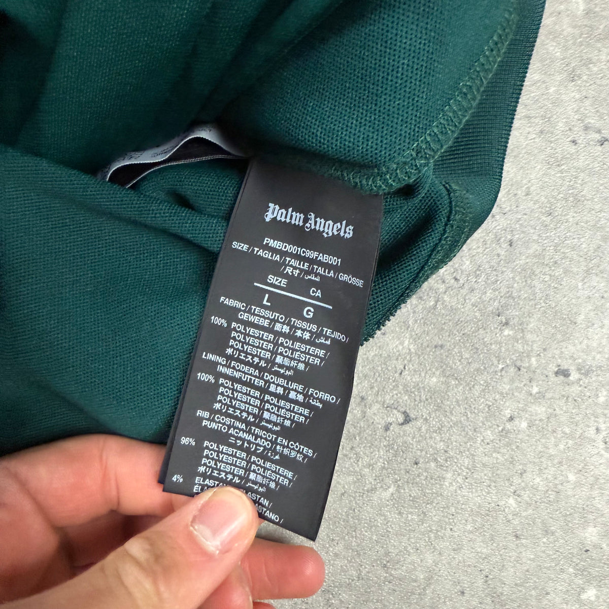 PALM ANGELS ZIP-TOP GREEN - (L)