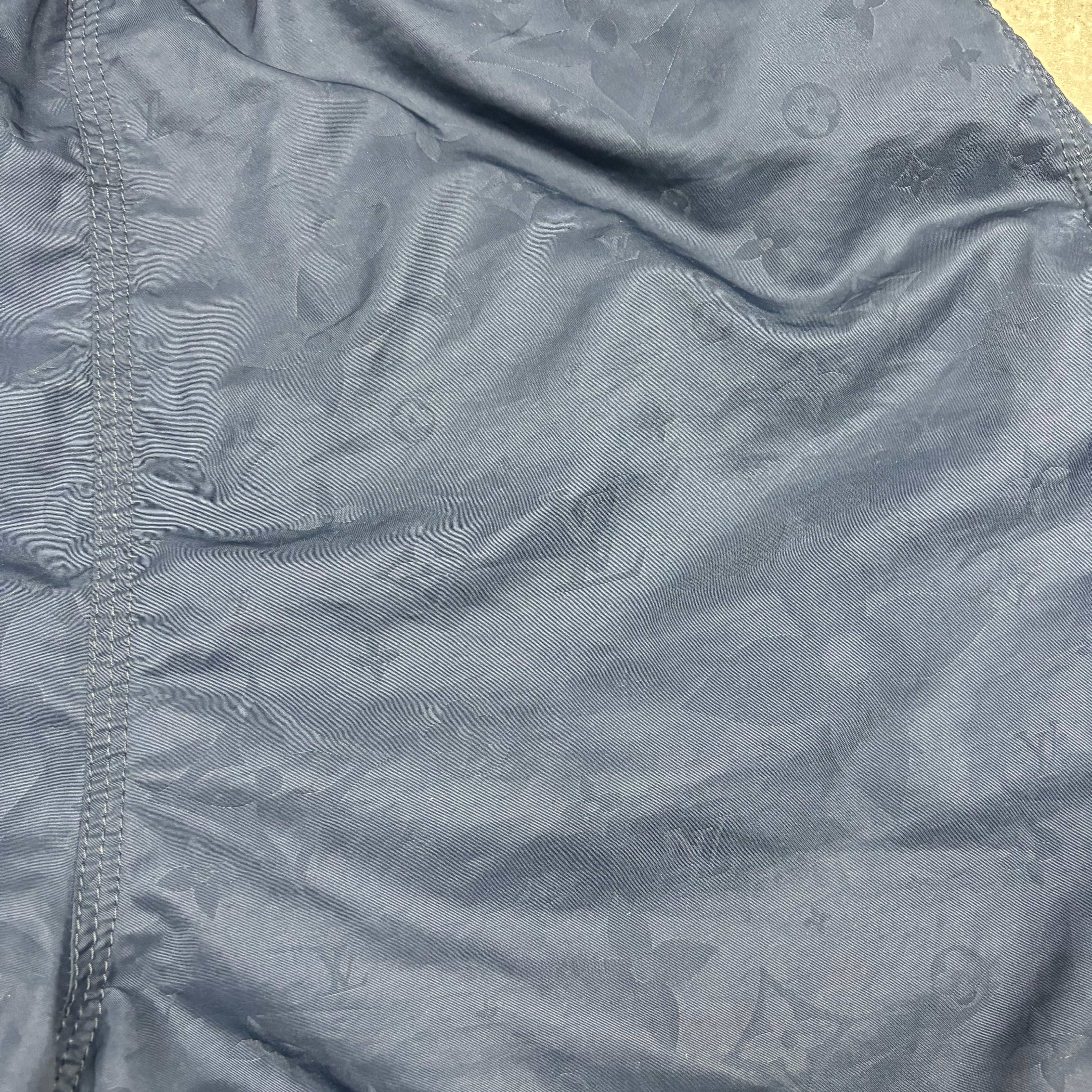 LOUIS VUITTON NAVY SWIM SHORTS - (M)