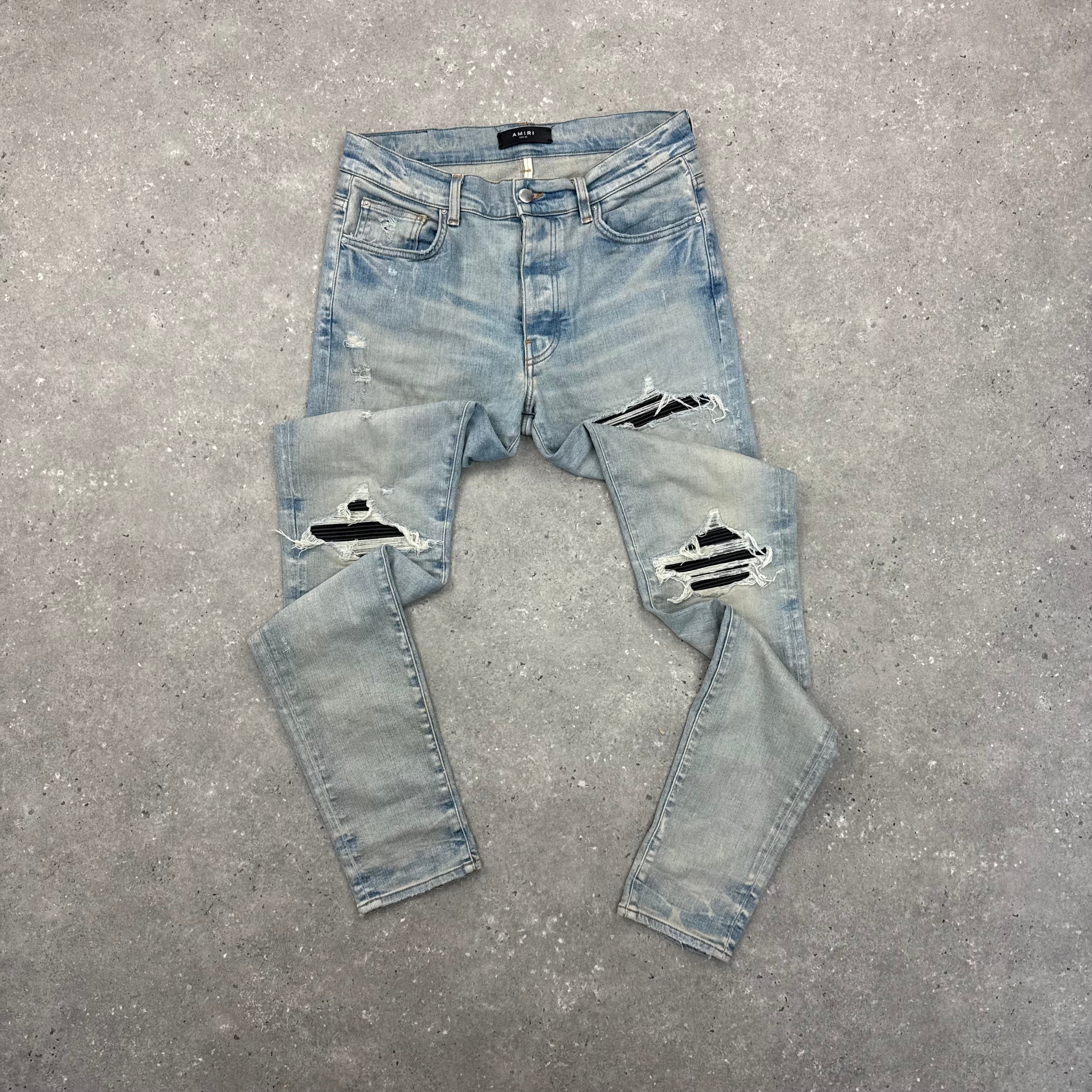 AMIRI MX1 JEANS LIGHT BLUE WASH - (32”)