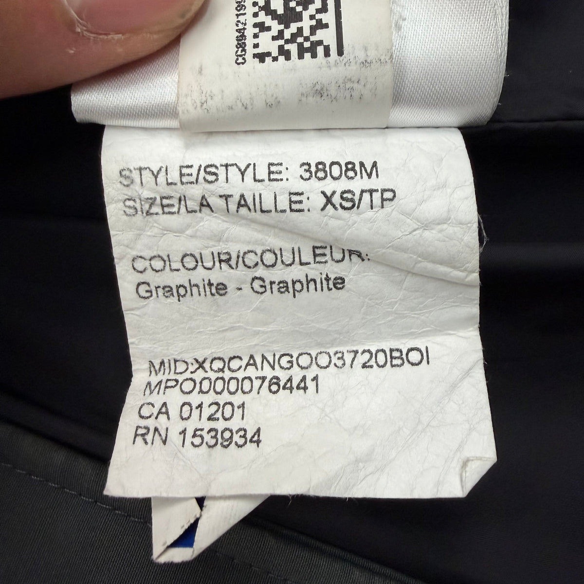CANADA GOOSE WYNDHAM PARKA GRAPHITE - (XS)