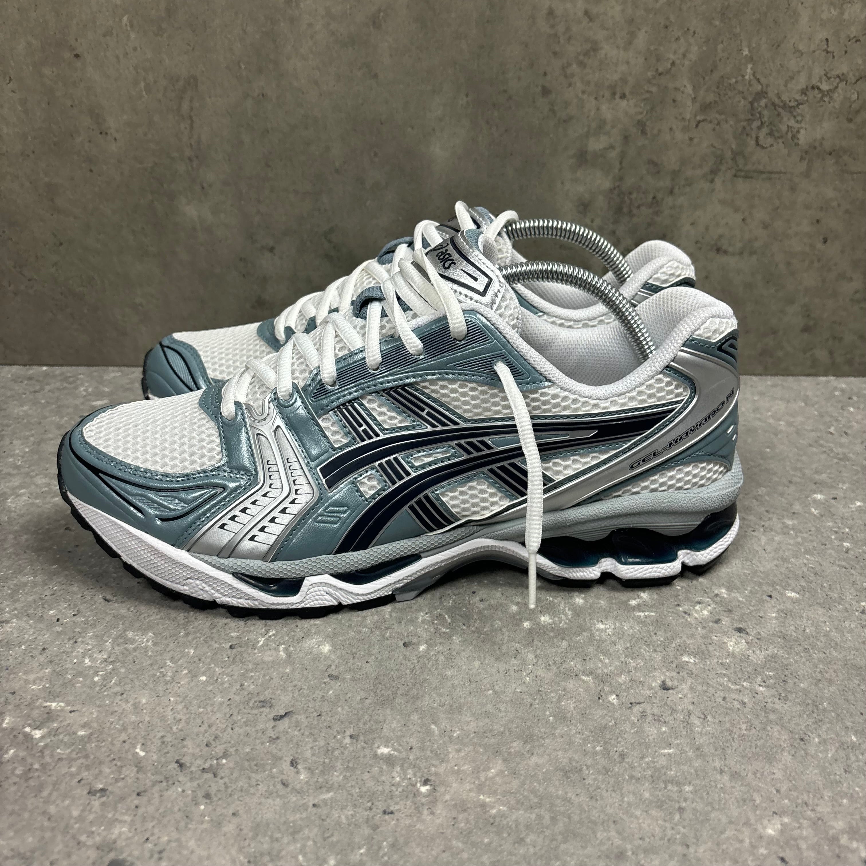 ASICS GEL KAYANO 14 WHITE FJORD GREY - (UK8.5)