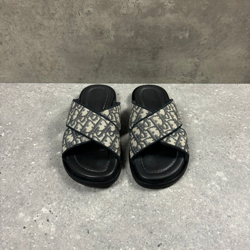 DIOR ALIAS SANDALS BLUE OBLIQUE - (EU42 / UK8)