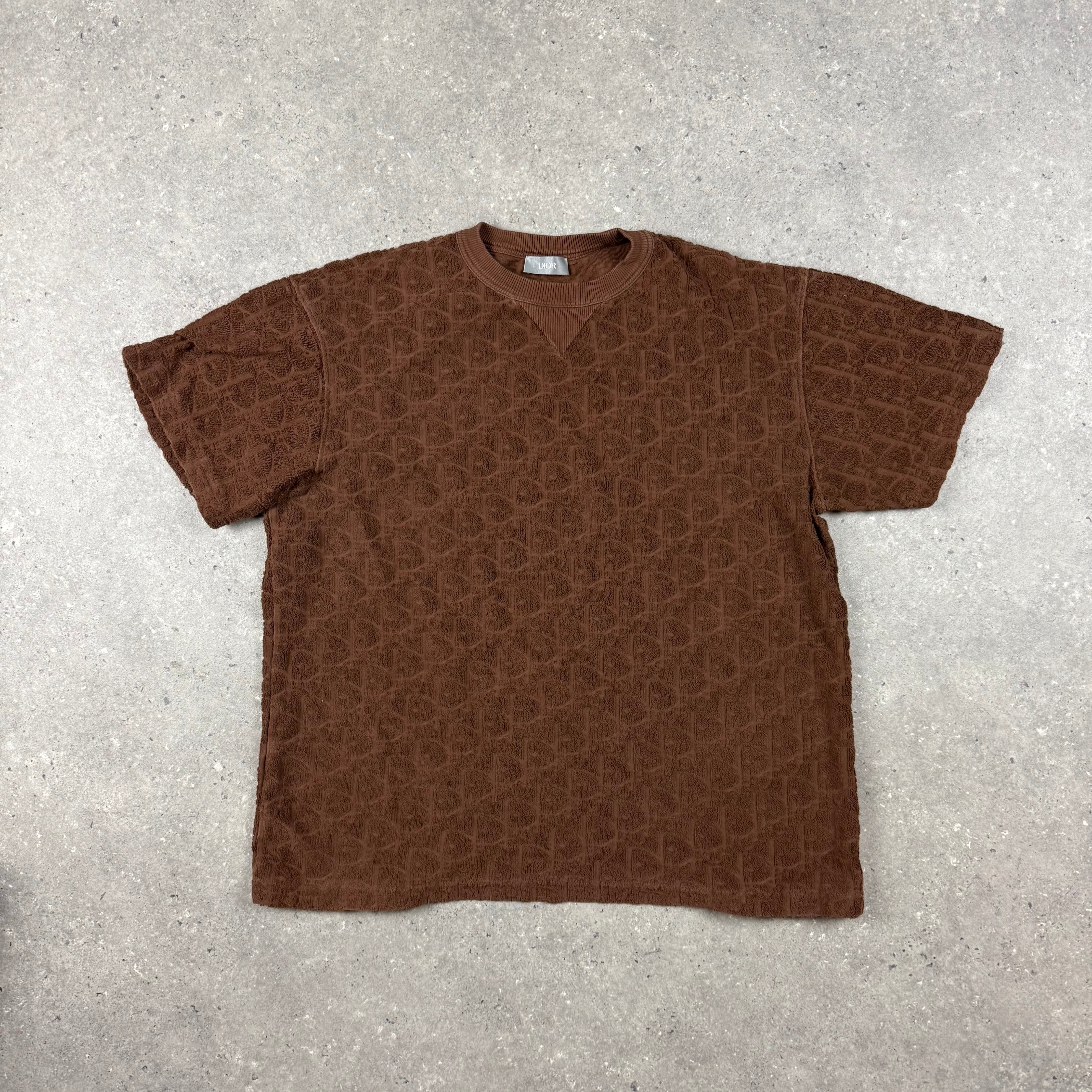 DIOR BROWN TOWEL T-SHIRT - (S)