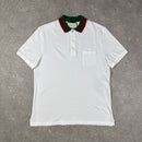 GUCCI POLO T-SHJIRT WHITE - XL (FITS L)