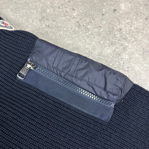 MONCLER TRICOT CARDIGAN HYBRID DOWN KNIT JACKET - (M)