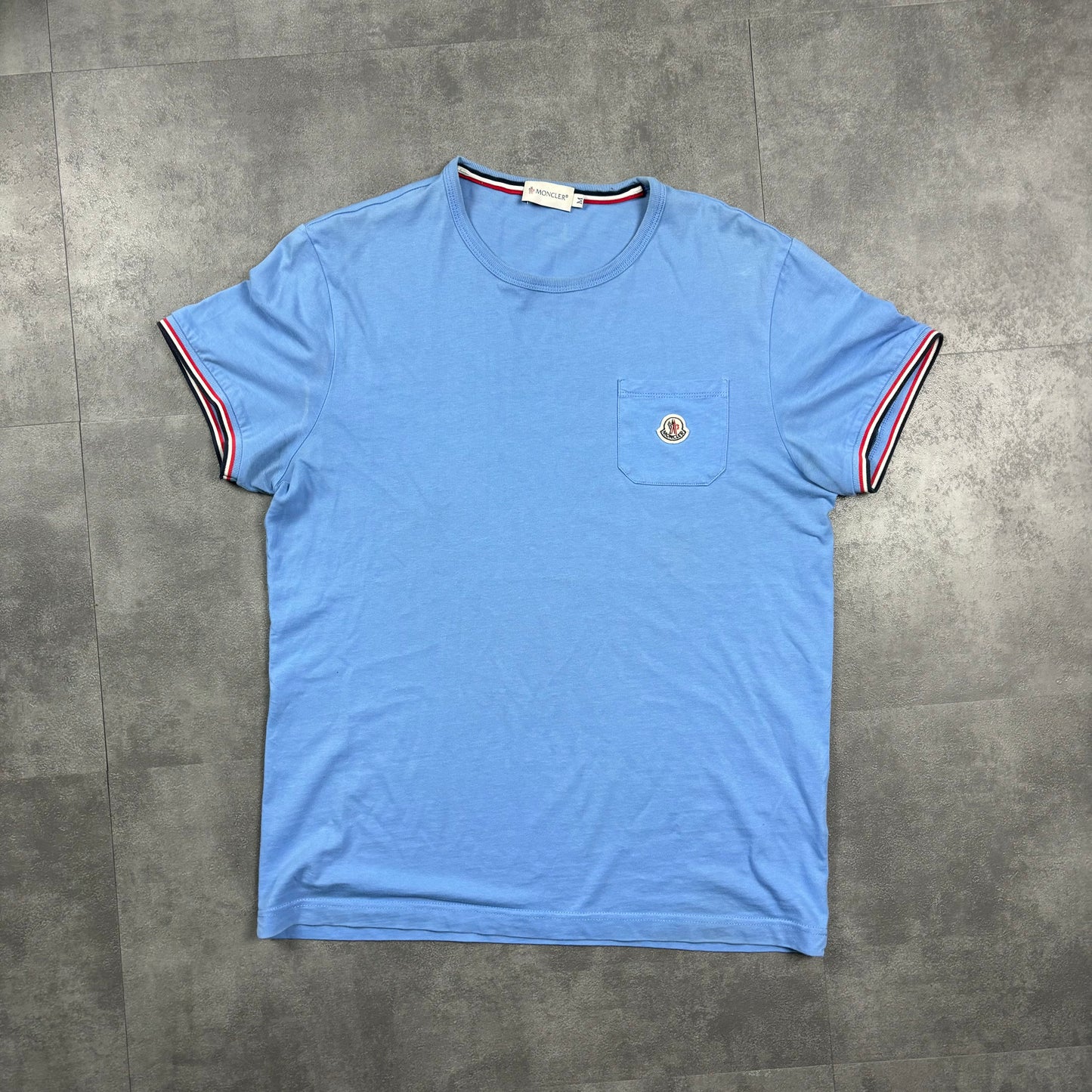 MONCLER BLUE T-SHIRT (FITS S/M)