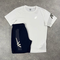 ASICS ICON T-SHIRT & 7" SHORTS - WHITE / NAVY