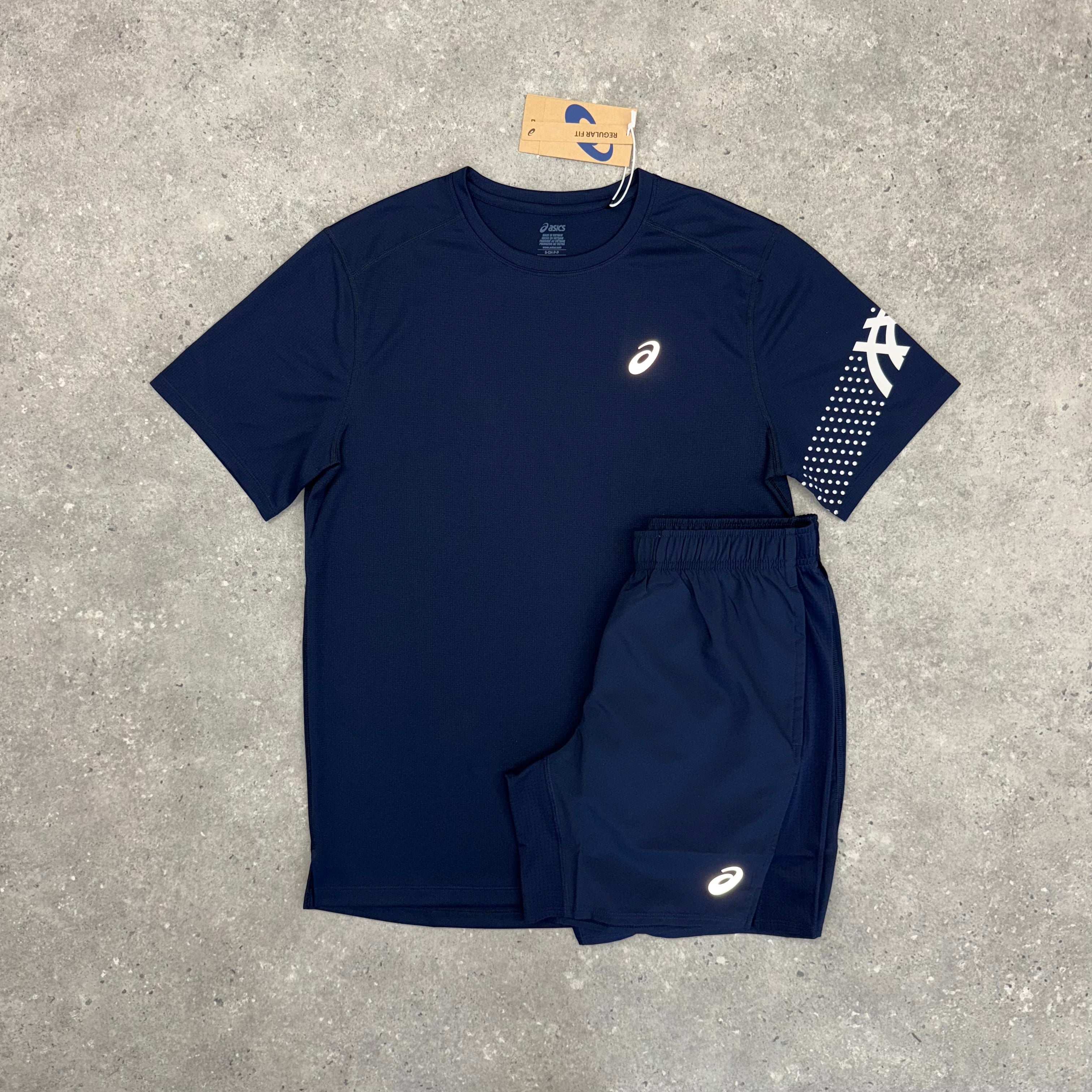 ASICS ICON T-SHIRT & SHORT SET - MIDNIGHT NAVY