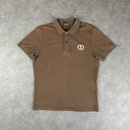DIOR CD ICON POLO BROWN - L (FITS M)