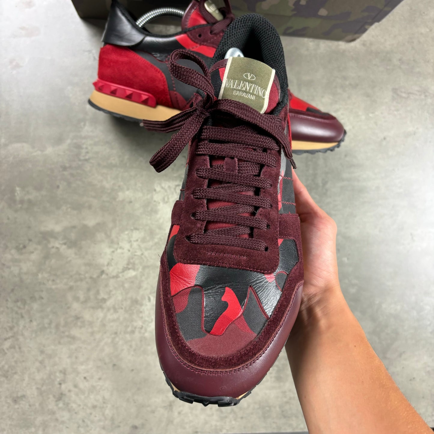 VALENTINO ROCKRUNNERS RED/BLACK (FITS 7/8)