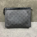 LOUIS VUITTON POCHETTE CLUTCH BAG - GREY / BLACK