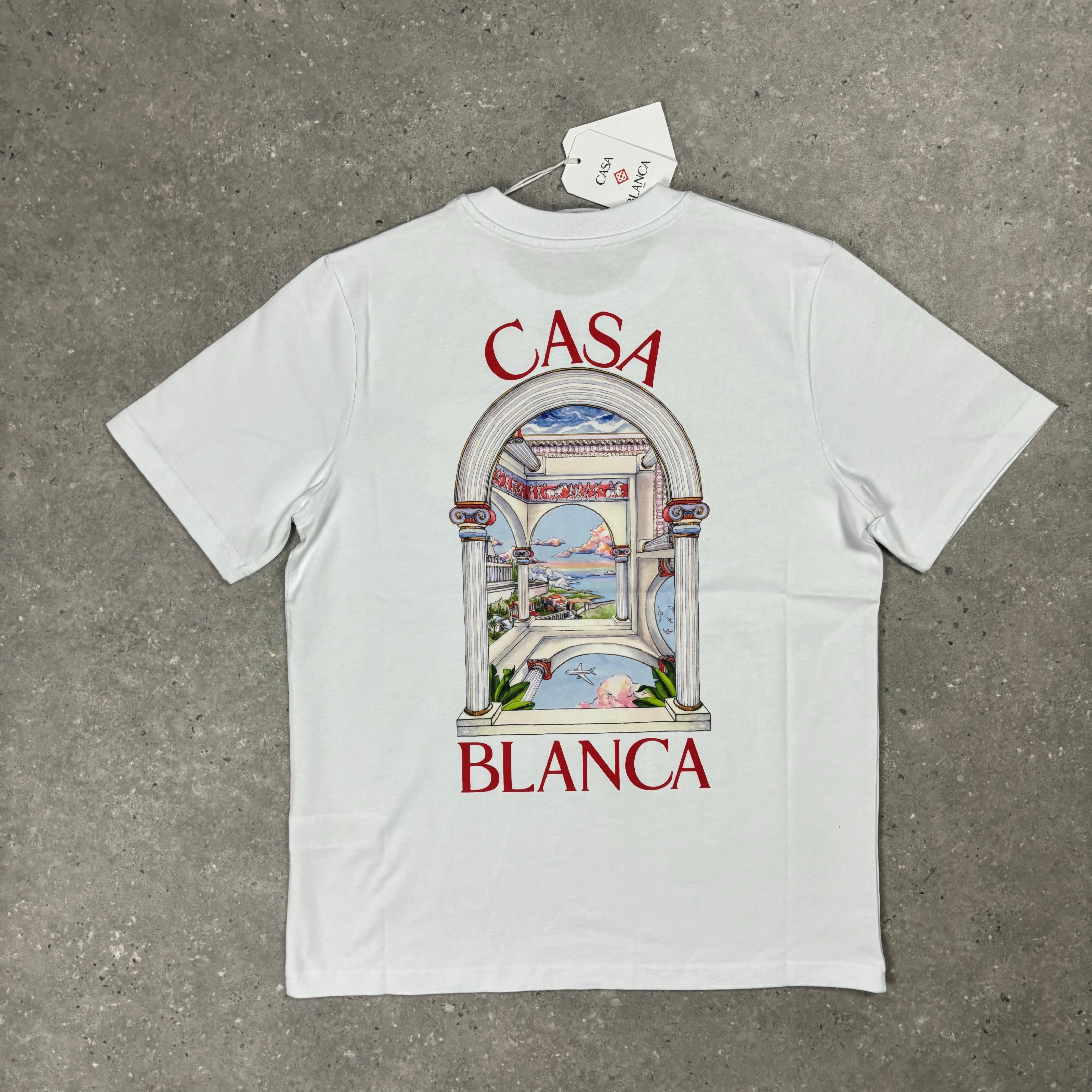 CASABLANCA T-SHIRT - LE PASSAGE - WHITE – Unlock Luxury UK
