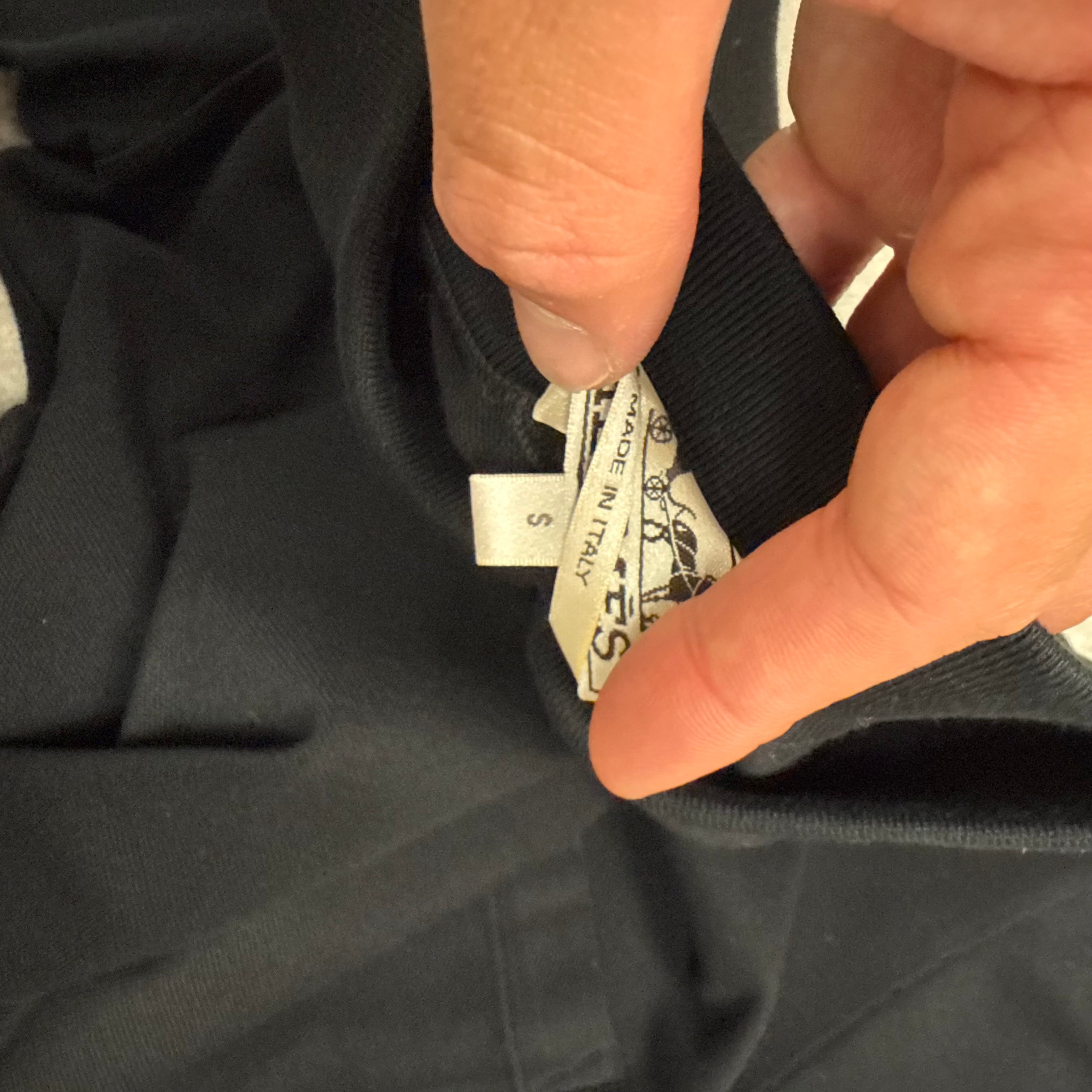 HERMES “H” POLO T-SHIRT BLACK - (S)
