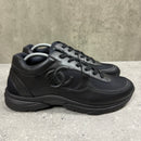 CHANEL RUNNERS BLACK LEATHER -  (EU44 / UK10)