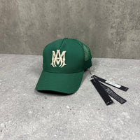 AMIRI GREEN MA LOGO TRUCKER CAP