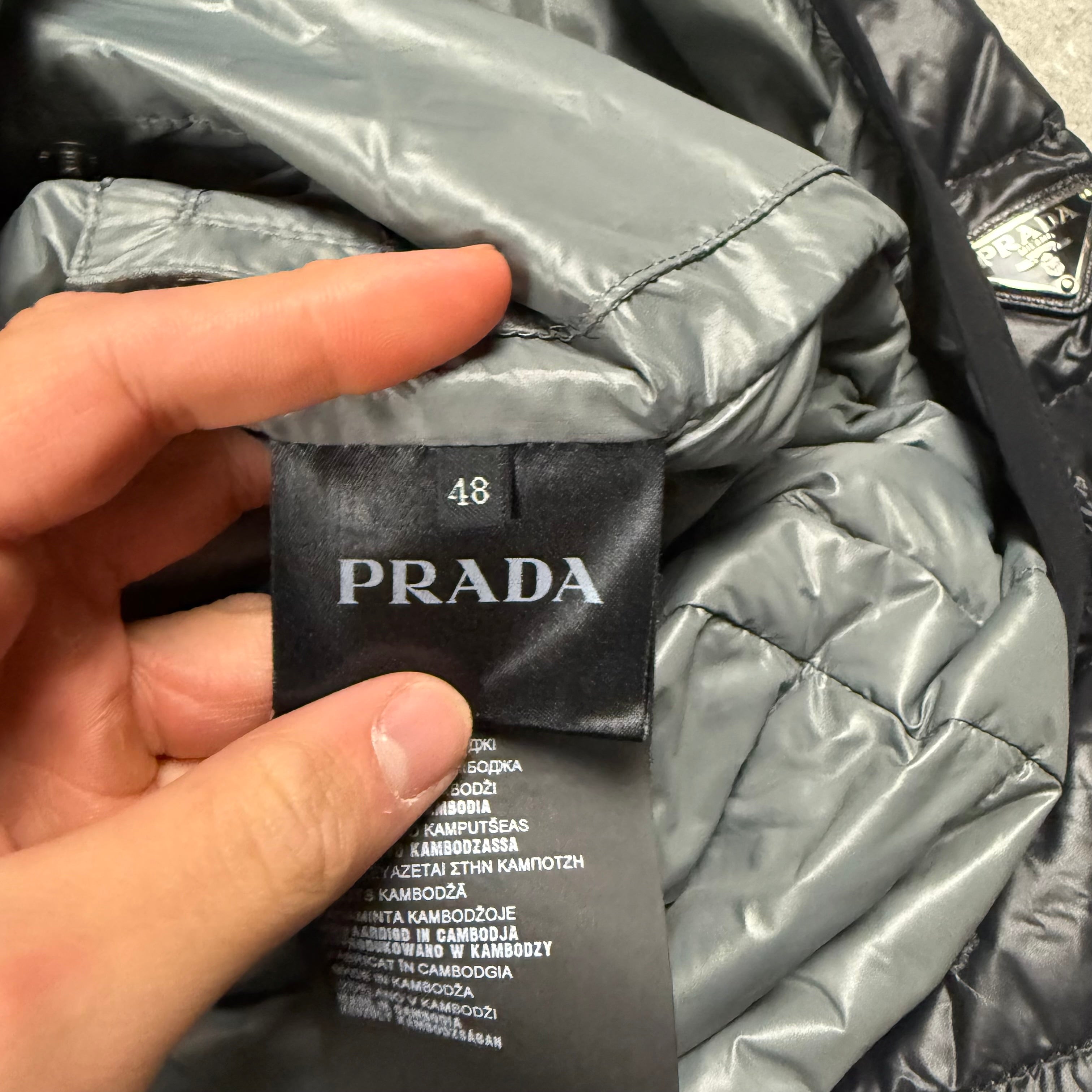 PRADA NYLON JACKET BLACK - 48 (S/M)