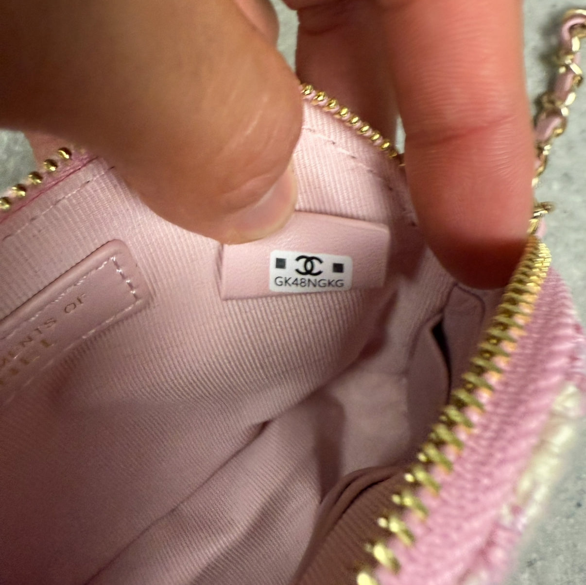 CHANEL TWEED MINI BAG PINK