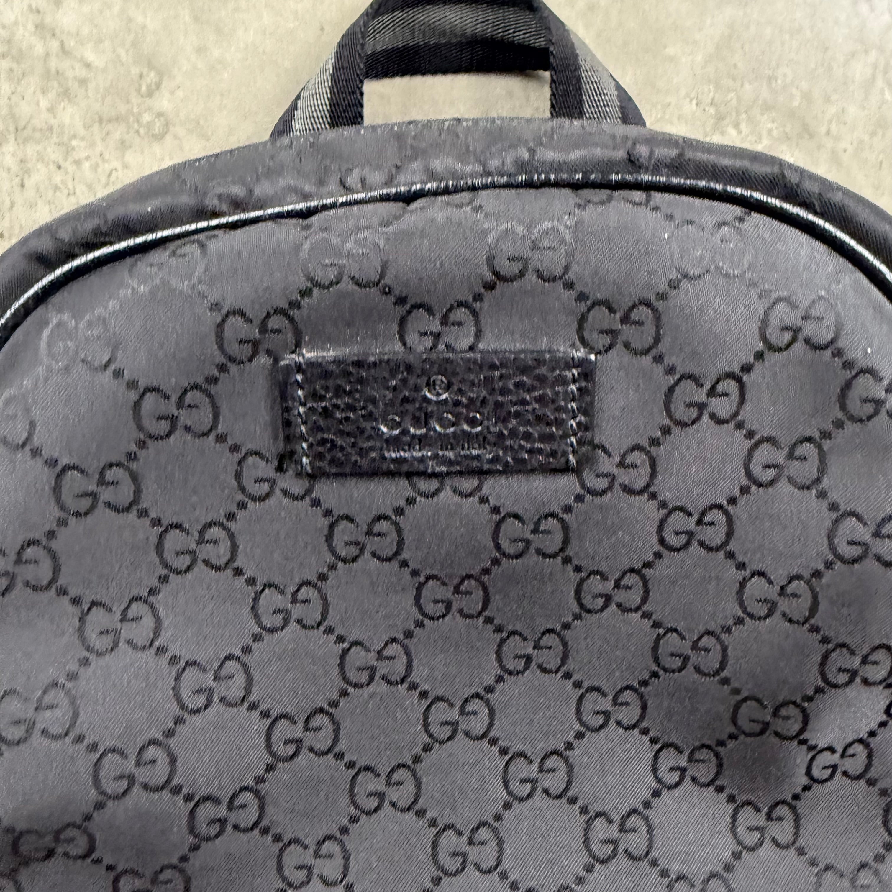 GUCCI BLACK GG NYLON BACKPACK