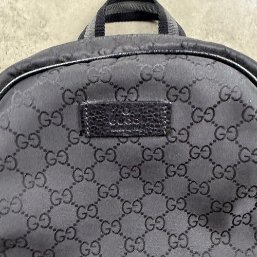 GUCCI BLACK GG NYLON BACKPACK