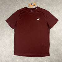 ASICS T-SHIRT - DARK RED