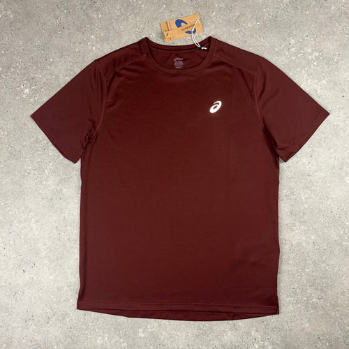 ASICS T-SHIRT - DARK RED