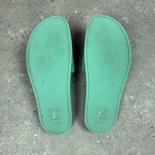 LOUIS VUITTON SLIDERS MINT GREEN - EU41 (FITS UK 8)