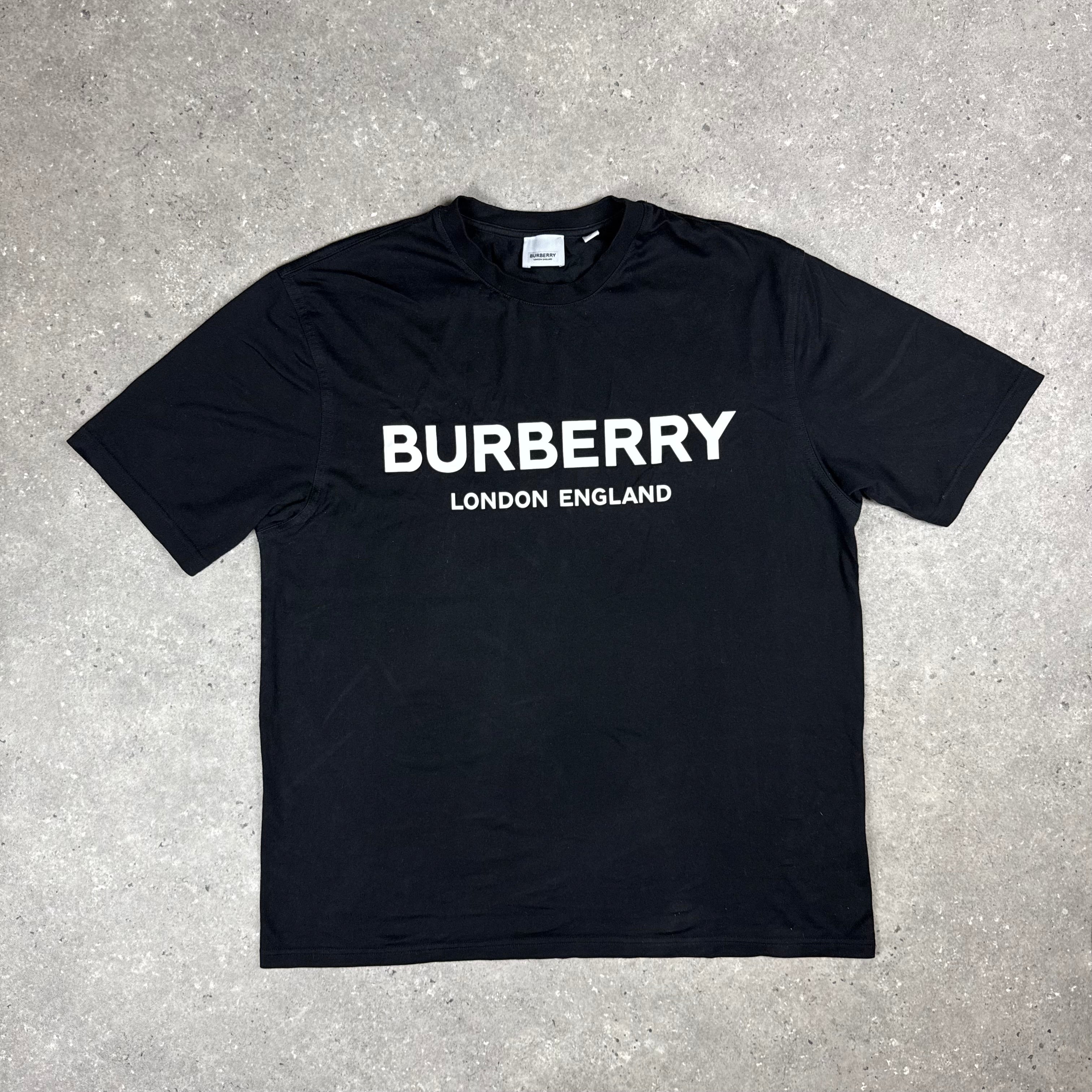 BURBERRY LOGO T-SHIRT BLACK - (M)