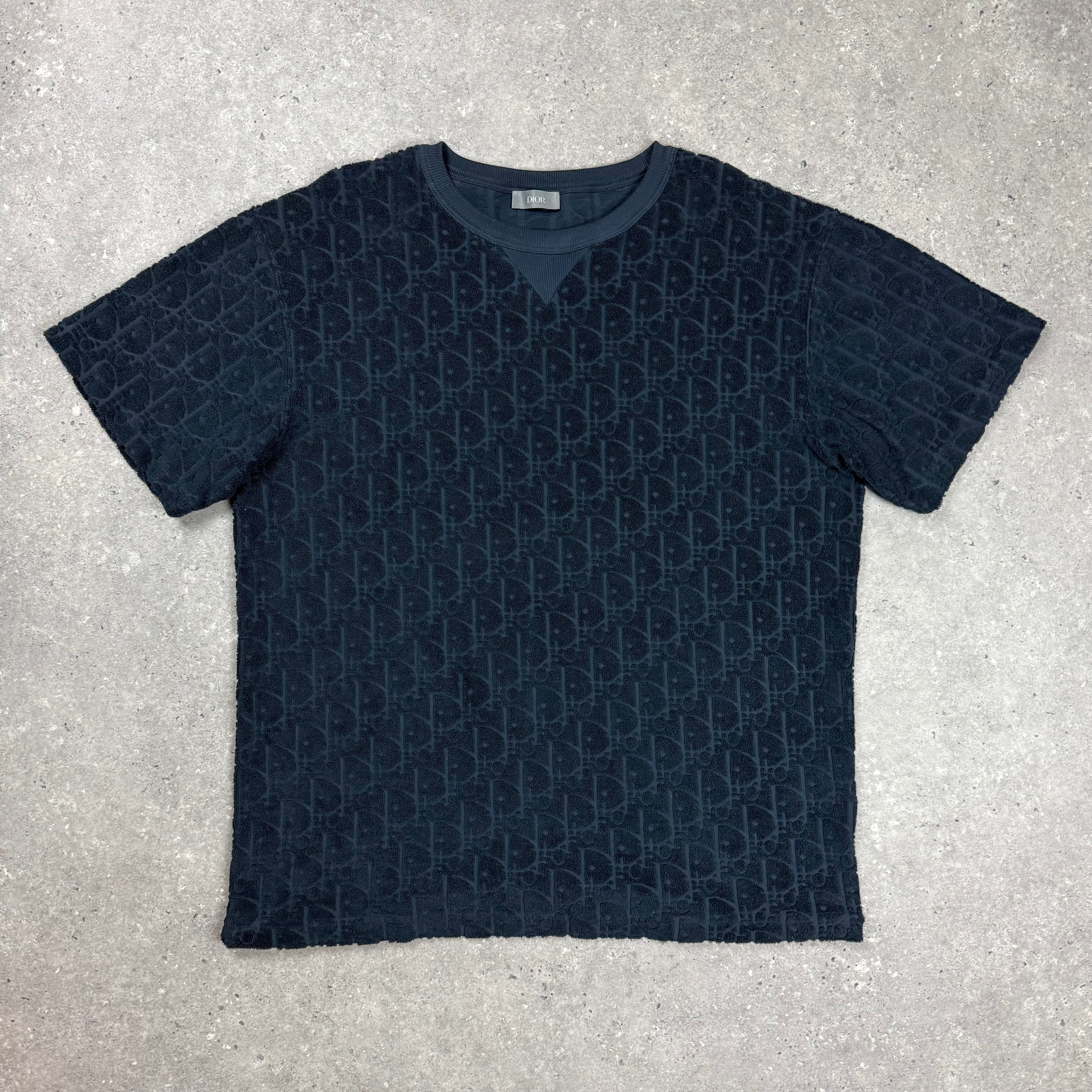 DIOR TOWEL T-SHIRT NAVY - (M)
