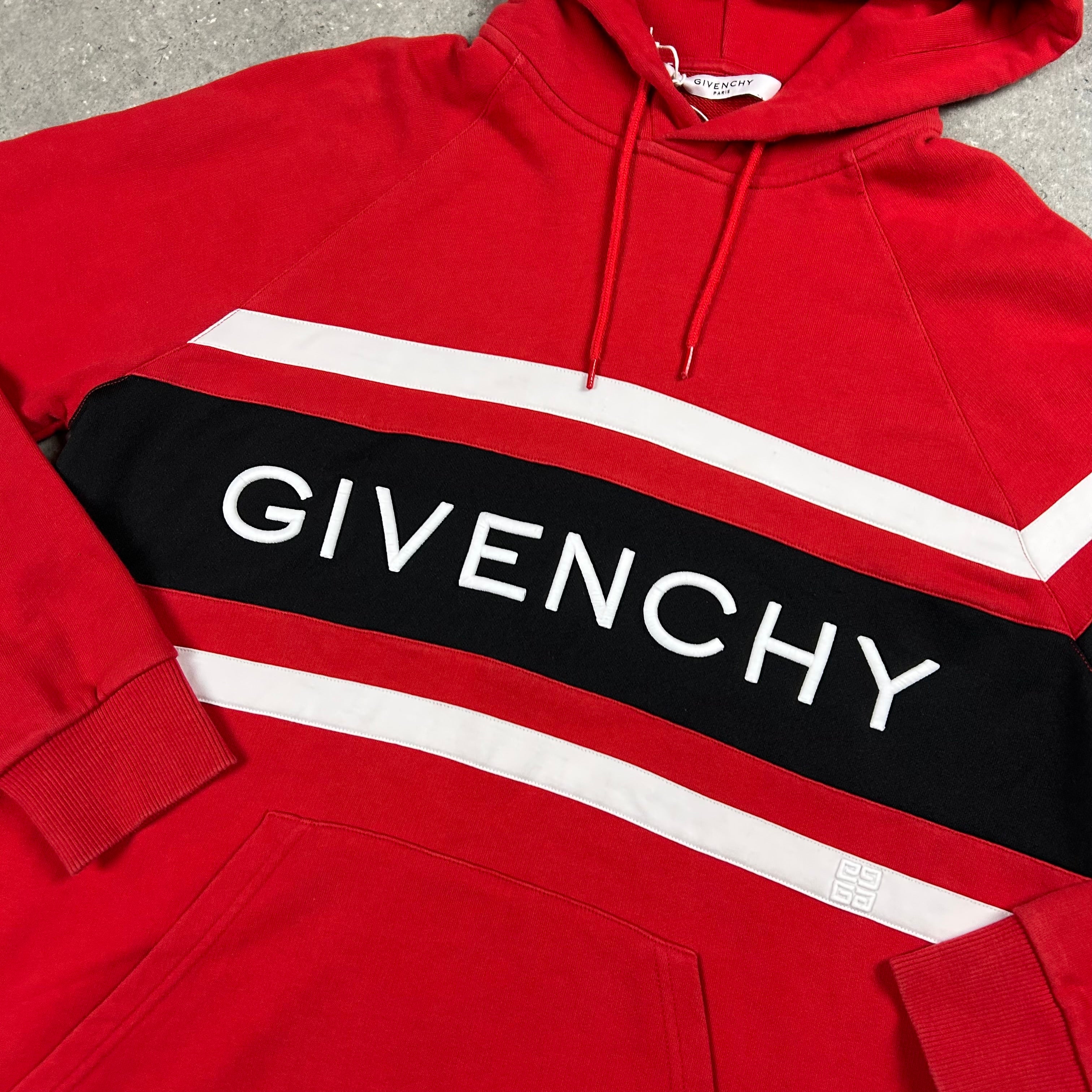GIVENCHY HOODIE RED - (M)