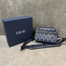 DIOR DIAMOND MESSENGER BAG - NAVY